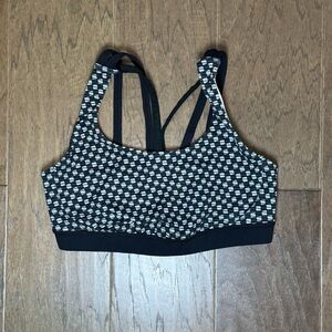 Lululemon Black/White Patterned Sports Bra